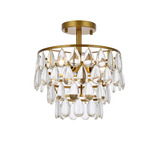 Mila Ceiling Light - Brass / Clear