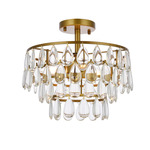 Mila Ceiling Light - Brass / Clear