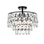 Mila Ceiling Light - Black / Clear