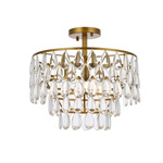 Mila Ceiling Light - Brass / Clear