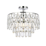 Mila Ceiling Light - Chrome / Clear