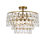 Mila Ceiling Light - Brass / Clear