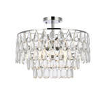 Mila Ceiling Light - Chrome / Clear