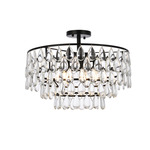 Mila Ceiling Light - Black / Clear