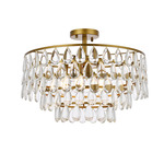 Mila Ceiling Light - Brass / Clear