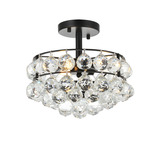 Savannah Ceiling Light - Black / Clear