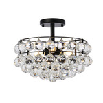 Savannah Ceiling Light - Black / Clear