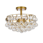 Savannah Ceiling Light - Brass / Clear