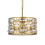 Kennedy Pendant - Brass / Clear