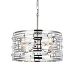 Kennedy Pendant - Chrome / Clear
