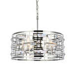 Kennedy Pendant - Chrome / Clear