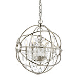 Geneva Pendant - Polished Nickel / Clear