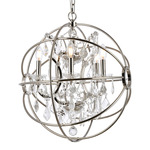 Geneva Pendant - Polished Nickel / Clear