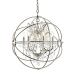 Geneva Pendant - Polished Nickel / Clear