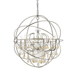 Geneva Pendant - Polished Nickel / Golden Teak