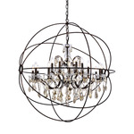 Geneva Chandelier - Dark Bronze / Golden Teak
