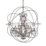 Geneva Large Chandelier - Dark Bronze / Silver