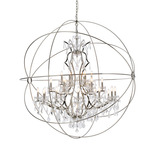 Geneva Large Chandelier - Polished Nickel / Clear