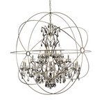 Geneva Large Chandelier - Polished Nickel / Silver