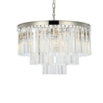 Sydney Tiered Chandelier - Polished Nickel / Clear