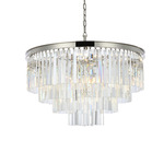 Sydney Tiered Chandelier - Polished Nickel / Clear