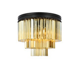 Sydney Tiered Ceiling Light - Matte Black / Golden Teak
