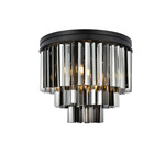 Sydney Tiered Ceiling Light - Matte Black / Silver