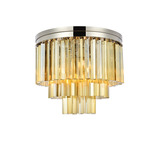 Sydney Tiered Ceiling Light - Polished Nickel / Golden Teak