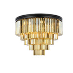 Sydney Tiered Ceiling Light - Matte Black / Golden Teak
