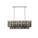 Sydney Linear Chandelier - Polished Nickel / Silver