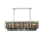 Sydney Linear Chandelier - Polished Nickel / Silver