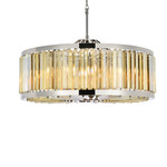 Chelsea Chandelier - Polished Nickel / Golden Teak