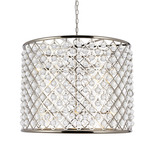 Madison Teardrop Chandelier - Polished Nickel / Clear