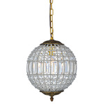Olivia Pendant - French Gold / Clear