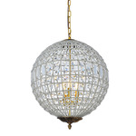 Olivia Pendant - French Gold / Clear