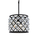 Madison Faceted Crystal Chandelier - Matte Black / Clear