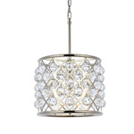 Madison Faceted Crystal Chandelier - Polished Nickel / Clear