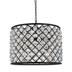 Madison Faceted Crystal Chandelier - Matte Black / Clear