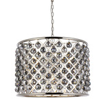 Madison Faceted Crystal Chandelier - Polished Nickel / Silver