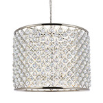 Madison Faceted Crystal Chandelier - Polished Nickel / Clear