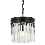 Sydney Chandelier - Matte Black / Clear
