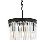 Sydney Chandelier - Matte Black / Clear