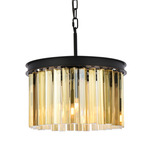 Sydney Chandelier - Matte Black / Golden Teak