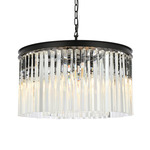 Sydney Chandelier - Matte Black / Clear