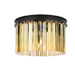 Sydney Ceiling Light - Matte Black / Golden Teak
