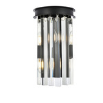 Sydney Wall Sconce - Matte Black / Clear