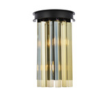 Sydney Wall Sconce - Matte Black / Golden Teak
