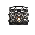 Madison Teardrop Wall Sconce - Matte Black / Clear