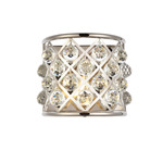 Madison Faceted Crystal Wall Sconce - Polished Nickel / Clear