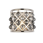 Madison Faceted Crystal Wall Sconce - Polished Nickel / Silver
